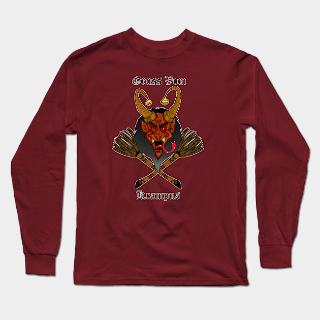 Greetings from Krampus Long Sleeve T-Shirt by Wilber’s Ink